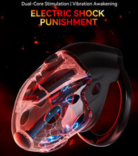 Load image into Gallery viewer, Lockink Retractable Electric Shock Vibrating Chastity Cage