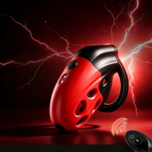 Load image into Gallery viewer, Lockink Retractable Electric Shock Vibrating Chastity Cage