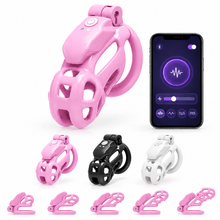 Lade das Bild in den Galerie-Viewer, Mamba App-Controlled Vibrating Cobra Chastity Cage