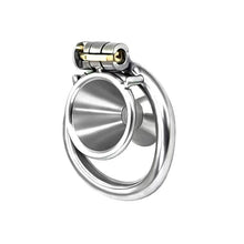 Load image into Gallery viewer, Polished Metal Funnel Chastity Cage