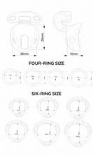 Lade das Bild in den Galerie-Viewer, Mini Me cage and ring size chart in millimeters