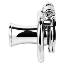 Load image into Gallery viewer, Mirror Polish Flat and Inverted Chastity Cage – long inverted cage side view