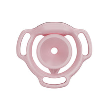 Load image into Gallery viewer, Pink Moon Drop flat chastity cage rear view showing circular cup