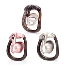 Load image into Gallery viewer, Tortoise Shell Nylon Chastity Cage in Two Profiles