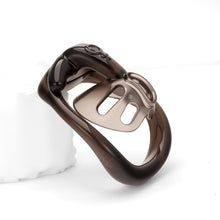 Load image into Gallery viewer, Tortoise Shell Nylon Chastity Cage in Two Profiles