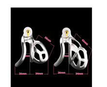 Load image into Gallery viewer, Stainless Steel Mamba Chastity Cage front view