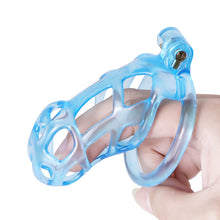 Load image into Gallery viewer, Ice Vision Desigh Blue Mamba Chastity Cage side view