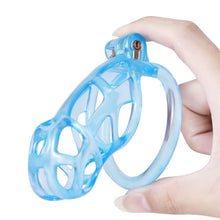 Load image into Gallery viewer, Ice Vision Desigh Blue Mamba Chastity Cage front view