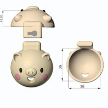 Load image into Gallery viewer, Piggy Resin Chastity Cage with Three Rings