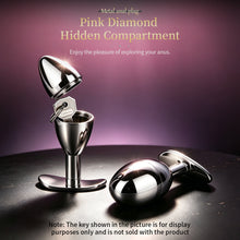 Load image into Gallery viewer, Pink Diamond Stainless Steel Storage Anal Plug