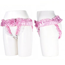 Load image into Gallery viewer, Pink Lace Bow Chastity Strap