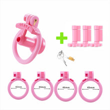 Afbeelding in Gallery-weergave laden, Pink negative urethral cage with security-check lock cores