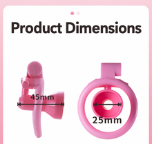 Afbeelding in Gallery-weergave laden, Pink negative urethral cage measurements 45 and 25 mm