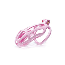 Load image into Gallery viewer, Pink Stripe Mamba Chastity Cage Kit 1.77 To 4.13 Inches Long material close-up