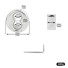 Load image into Gallery viewer, Stainless Steel Weighted Scrotal Stretcher Ring
