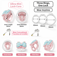 Load image into Gallery viewer, Princess Bow Resin Chastity Cage