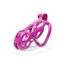 Load image into Gallery viewer, Purple Mamba Chastity Cage Kit 1.77 To 4.13 Inches Long lock and ring details