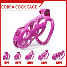 Load image into Gallery viewer, Purple Mamba Chastity Cage Kit 1.77 To 4.13 Inches Long front view