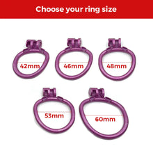 Load image into Gallery viewer, Purple Slave Mamba Chastity Cock Cage side view
