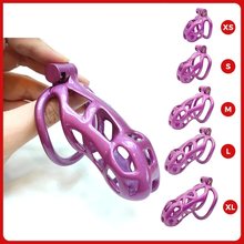 Load image into Gallery viewer, Purple Slave Mamba Chastity Cock Cage front view