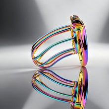 Load image into Gallery viewer, Rainbow Small Banana Chastity Cage 9