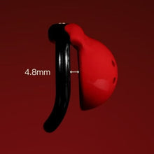Load image into Gallery viewer, Red and Black Dome ABS Chastity Cage
