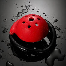 Load image into Gallery viewer, Red and Black Dome ABS Chastity Cage