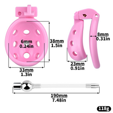 Load image into Gallery viewer, Resin Breathable Male Chastity Cage -5