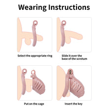 Load image into Gallery viewer, Realistic-Texture Resin Chastity Cage With Pee Hole
