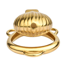Load image into Gallery viewer, Shell Design Golden Chastity Cage - 4