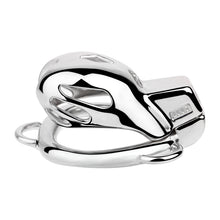 Load image into Gallery viewer, Short Smooth Stainless Steel Mamba Cage with Belt 2026 Edition lock and ring details
