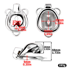 Load image into Gallery viewer, Short Smooth Stainless Steel Cobra Cage with Belt
