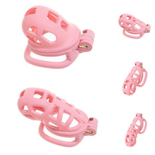 Load image into Gallery viewer, Friendly Pink Mamba Chastity Cage front view
