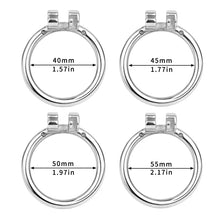 Load image into Gallery viewer, Small Chastity Cage with PA - ring sizes