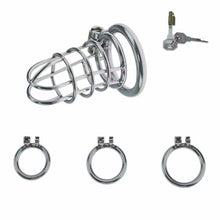 Load image into Gallery viewer, Stainless Steel Prison-Bar Chastity Cage