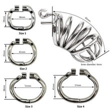 Load image into Gallery viewer, Stainless Steel Chastity Device With Hinged Rings