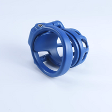 Load image into Gallery viewer, Custom Steel Blue Male Chastity Cage