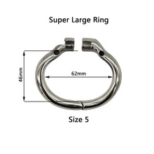 Load image into Gallery viewer, Stainless Steel Chastity Device With Hinged Rings