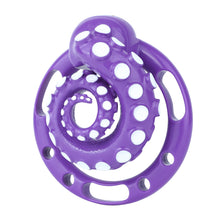 Lade das Bild in den Galerie-Viewer, Deep Sea Purple tentacle chastity cage front view