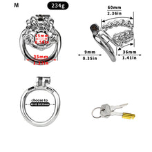 Load image into Gallery viewer, Thick Chainmail Steel Chastity Lock - 5