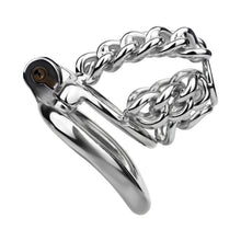 Load image into Gallery viewer, Thick Chainmail Steel Chastity Lock - 2