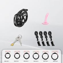 Load image into Gallery viewer, Upgrade Invisible Black Cobra Chastity Cage 3