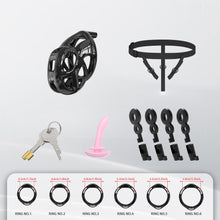 Load image into Gallery viewer, Upgrade Invisible Black Cobra Chastity Cage 7