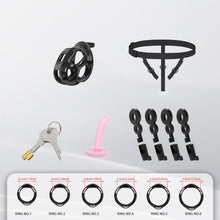 Load image into Gallery viewer, Upgrade Invisible Black Cobra Chastity Cage 5