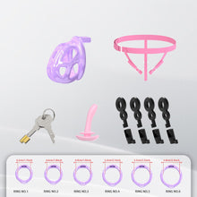 Load image into Gallery viewer, Upgrade Invisible Purple Cobra Chastity Cage 4