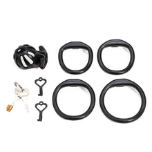 Lade das Bild in den Galerie-Viewer, Black small ventilated cage with four base rings