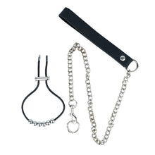 Load image into Gallery viewer, Ventilated Weighted Stainless Steel Chastity Cage with Chain – beaded rope and chain components