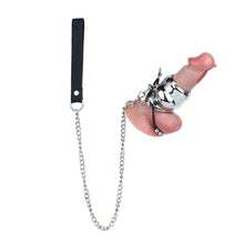 Load image into Gallery viewer, Cutout Weighted Stainless Steel Chastity Cage and Chain