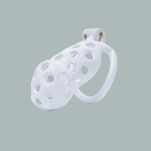 Load image into Gallery viewer, While Hole Mamba Chastity Cage Kit 1.77 To 4.13 Inches Long lock and ring details