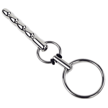 Load image into Gallery viewer, Beaded Dual-Ring Hollow Urethral Sound